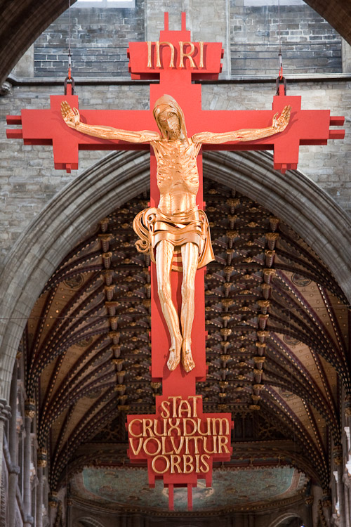 Inside Peterborough cathedral