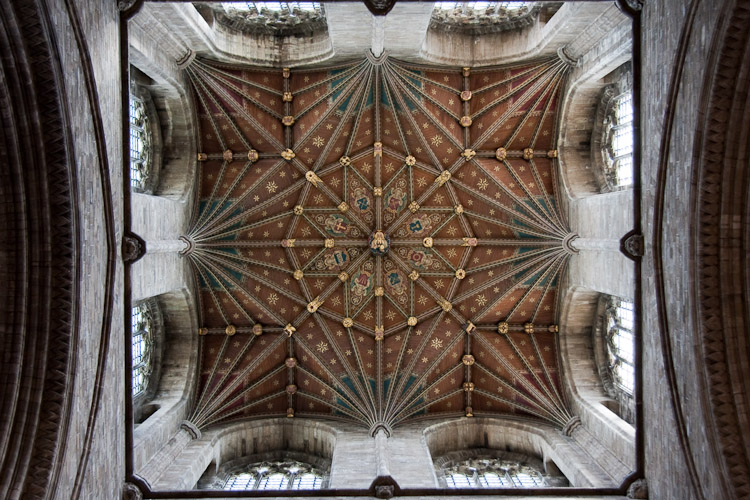 Inside Peterborough cathedral