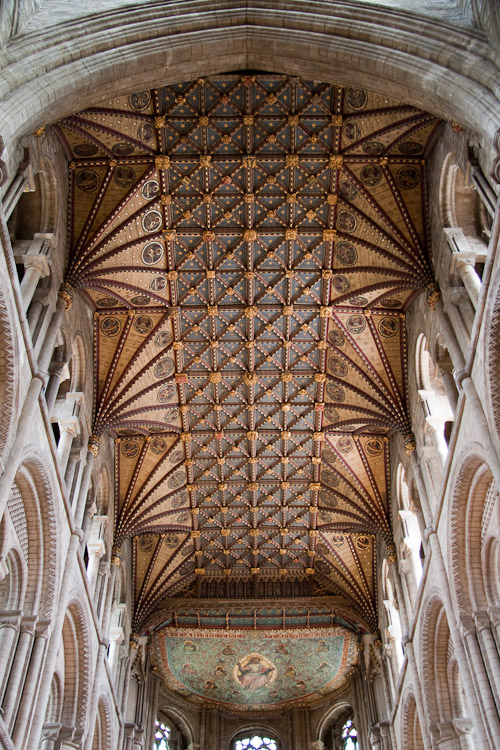 Inside Peterborough cathedral