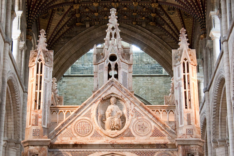 inside Peterborough cathedral